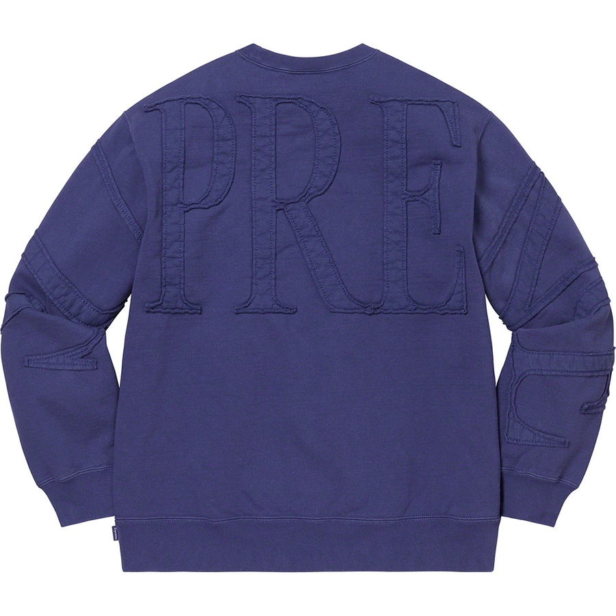 Details on Tonal Appliqué Crewneck Washed Navy from spring summer
                                                    2022 (Price is $148)