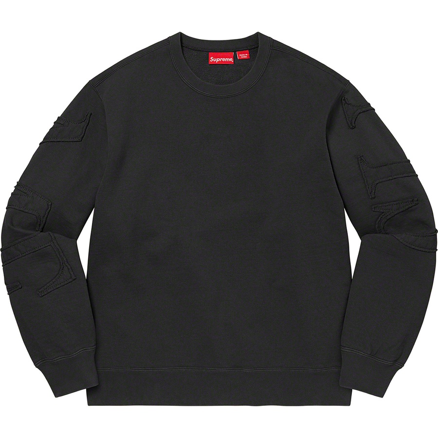 Details on Tonal Appliqué Crewneck Black from spring summer
                                                    2022 (Price is $148)