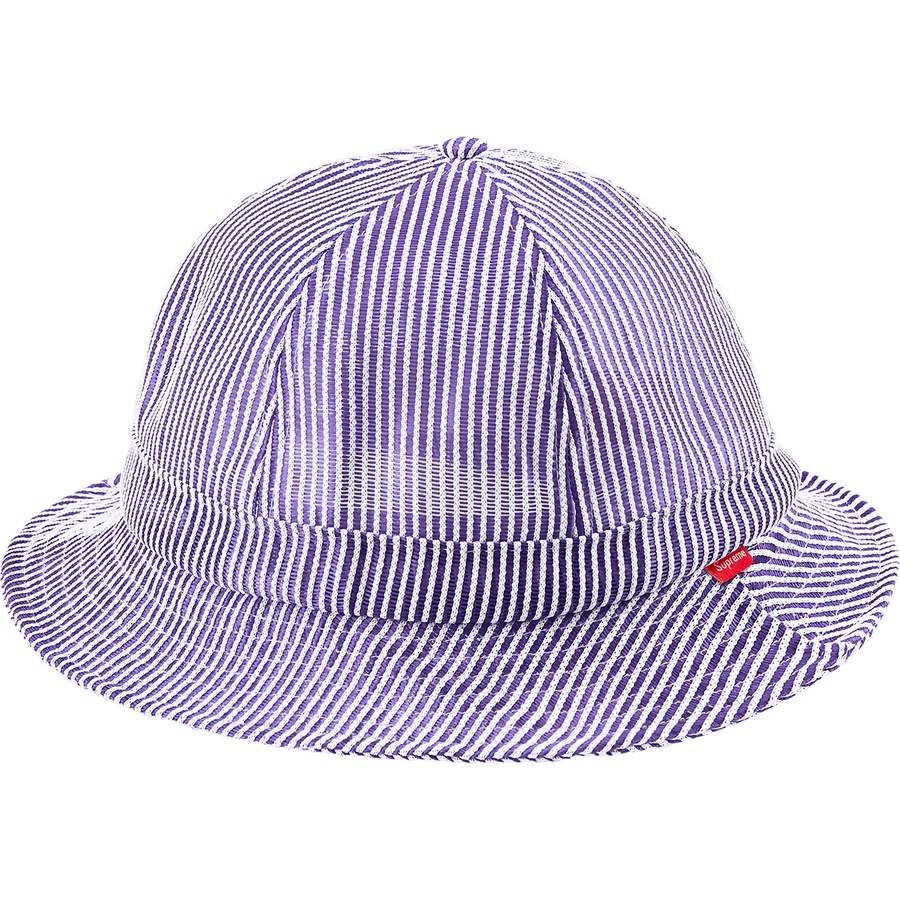 Details on Stripe Mesh Bell Hat Purple from spring summer
                                                    2022 (Price is $58)