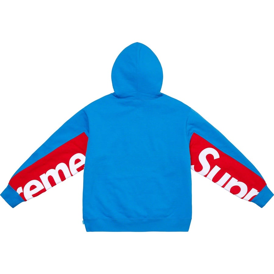 Details on Cropped Panels Hooded Sweatshirt Bright Blue from spring summer 2022 (Price is $158)