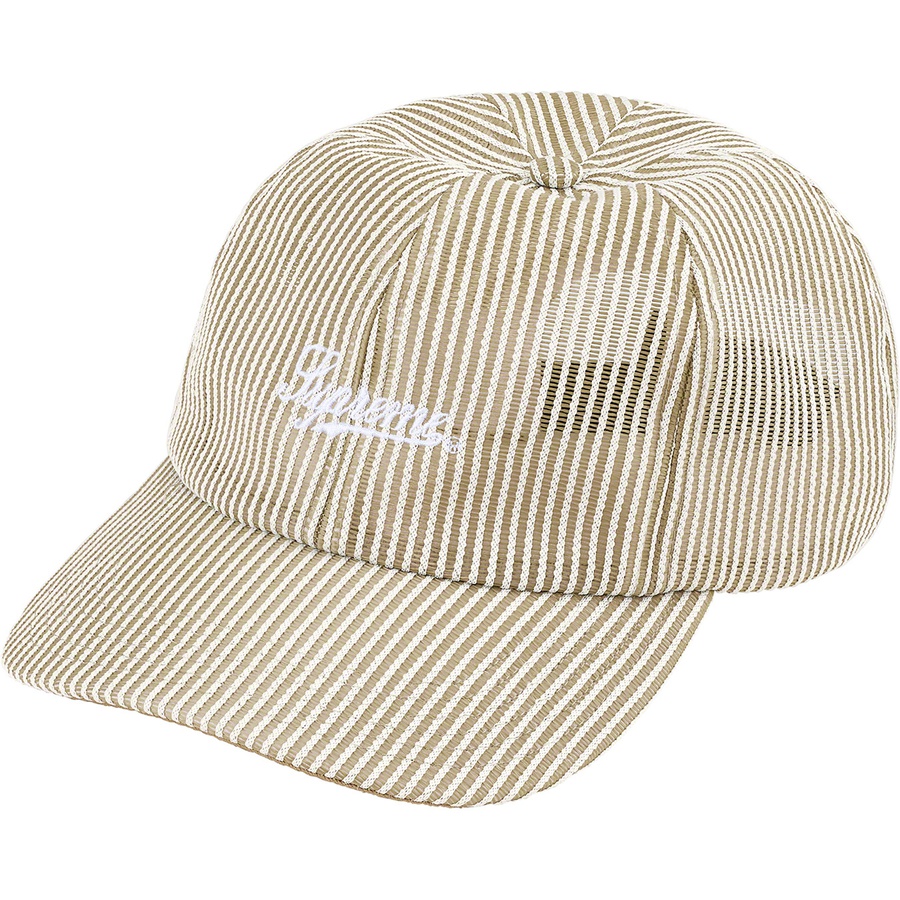 Details on Stripe Mesh 6-Panel Taupe from spring summer
                                                    2022 (Price is $48)