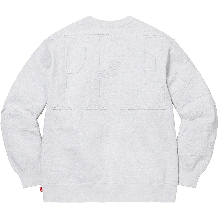 Details on Tonal Appliqué Crewneck Ash Grey from spring summer 2022 (Price is $148)