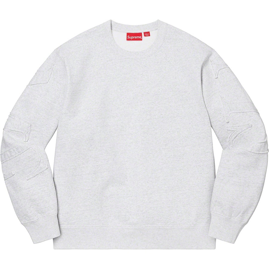 Details on Tonal Appliqué Crewneck Ash Grey from spring summer 2022 (Price is $148)