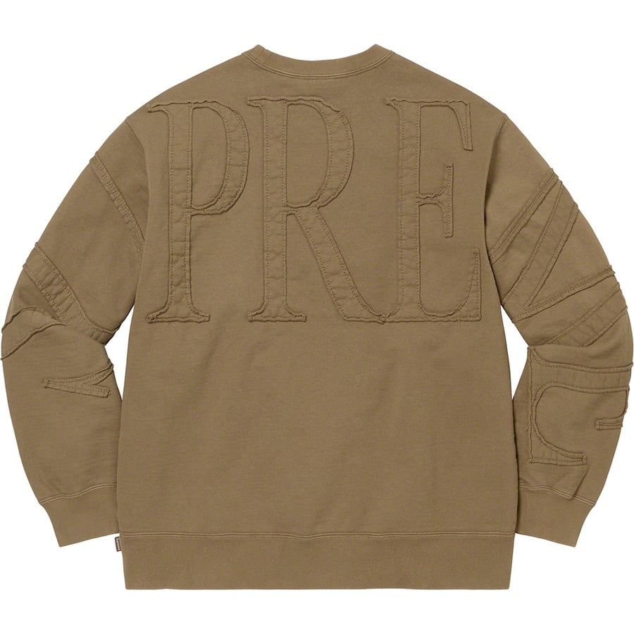 Details on Tonal Appliqué Crewneck Olive Brown from spring summer
                                                    2022 (Price is $148)