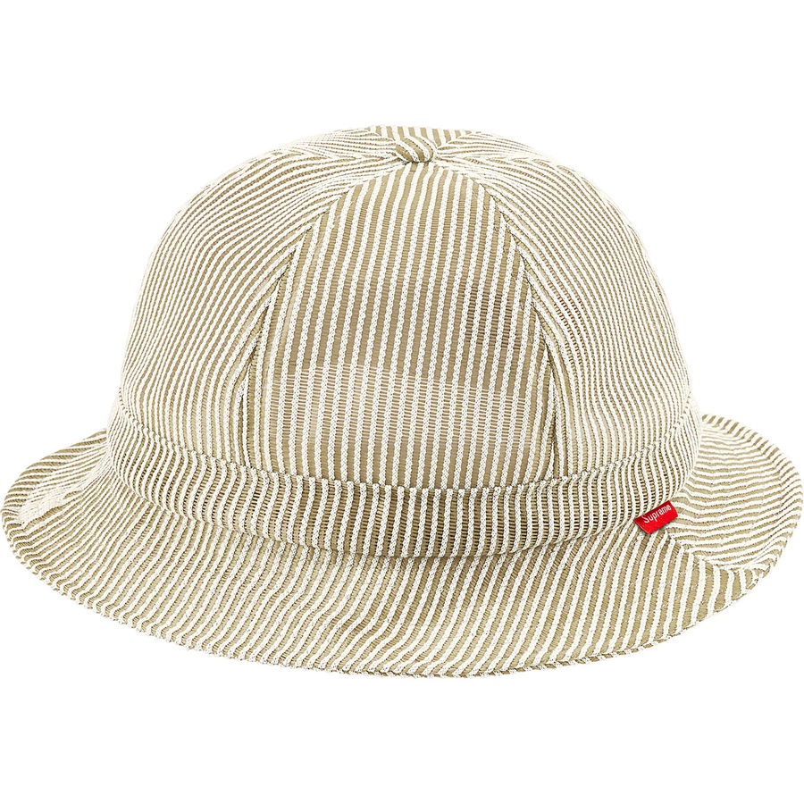 Details on Stripe Mesh Bell Hat Taupe from spring summer
                                                    2022 (Price is $58)