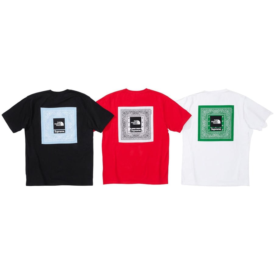 Details on Supreme The North Face Bandana Tee  from spring summer 2022 (Price is $58)