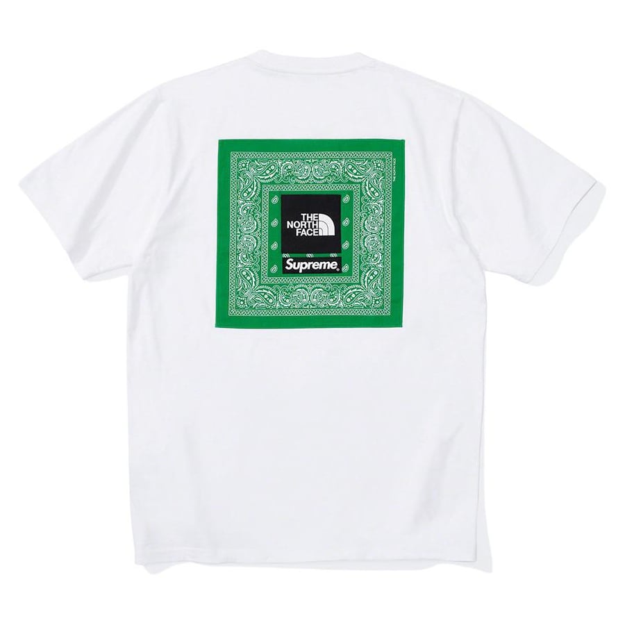 Details on Supreme The North Face Bandana Tee  from spring summer
                                                    2022 (Price is $58)