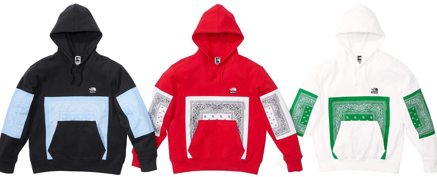 The North Face Bandana Hooded Sweatshirt - spring summer 2022 - Supreme