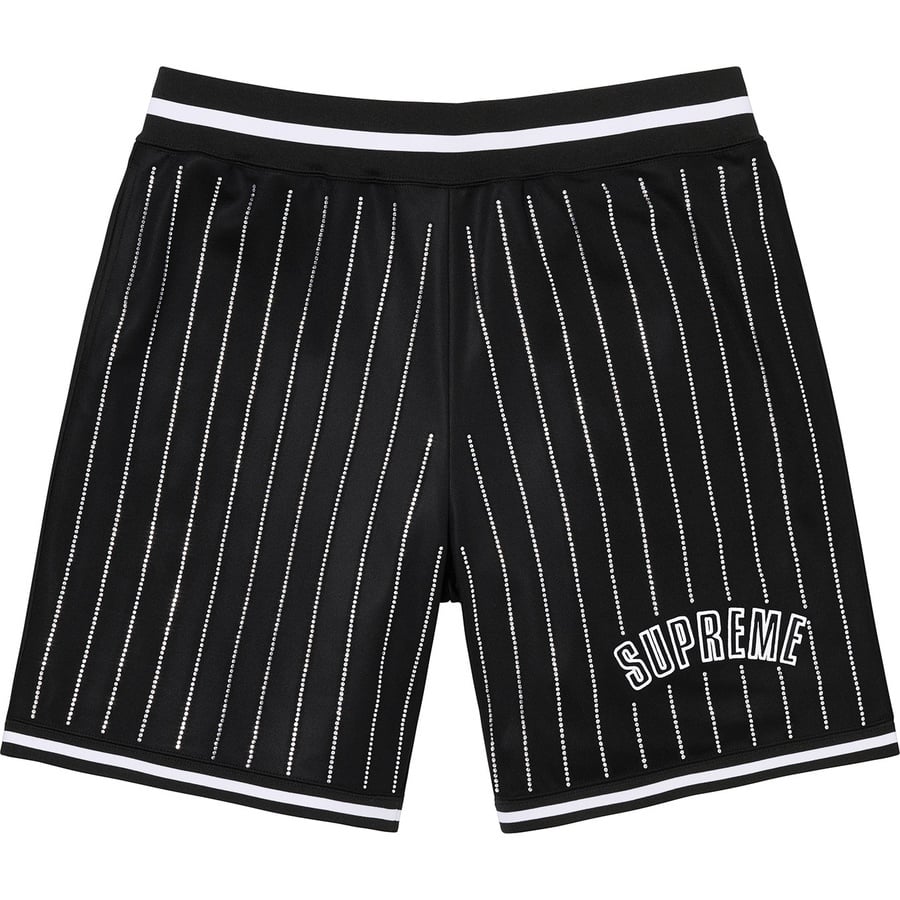 Details on Rhinestone Stripe Basketball Short Black from spring summer
                                                    2022 (Price is $118)