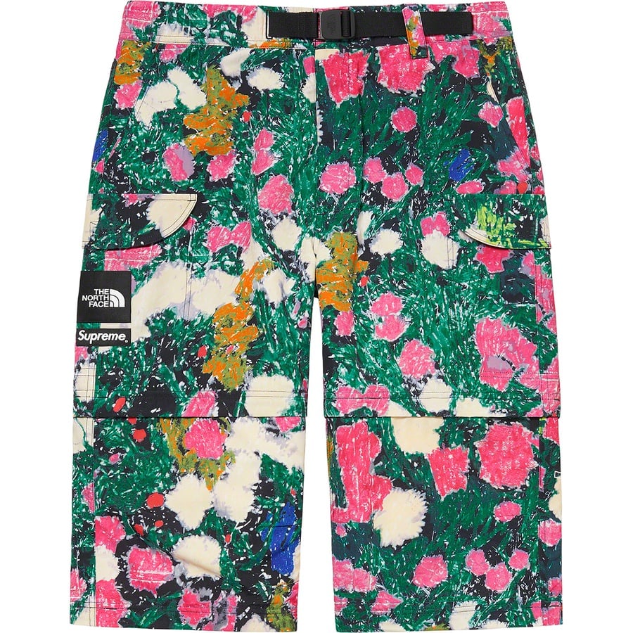 Details on Supreme The North Face Trekking Zip-Off Belted Pant Flowers from spring summer
                                                    2022 (Price is $198)