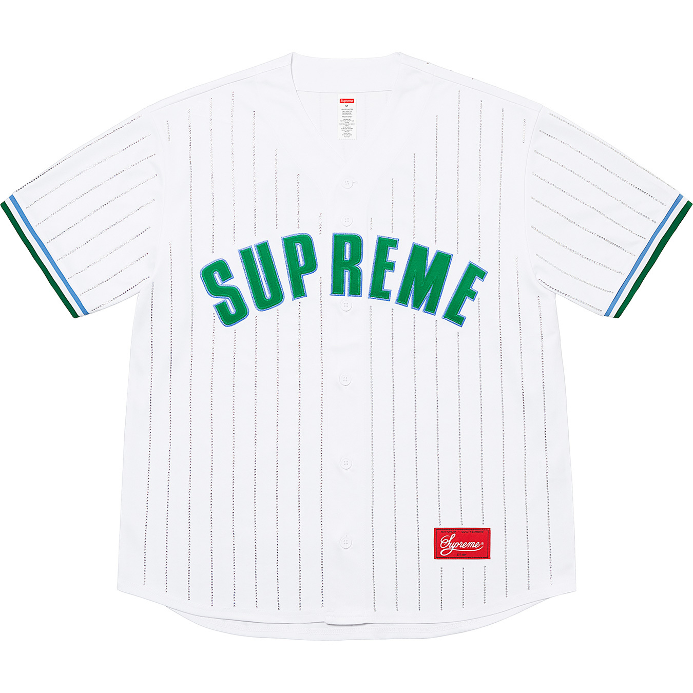 Rhinestone Stripe Baseball Jersey - spring summer 2022 - Supreme