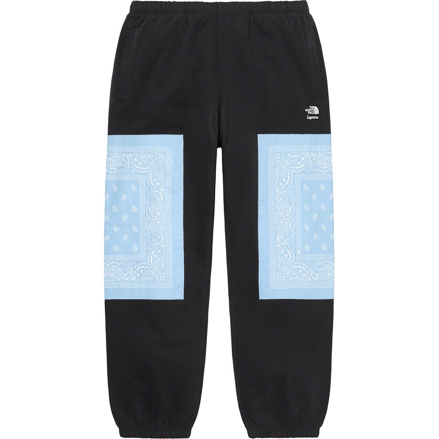 Details on Supreme The North Face Bandana Sweatpant Black from spring summer
                                                    2022 (Price is $148)