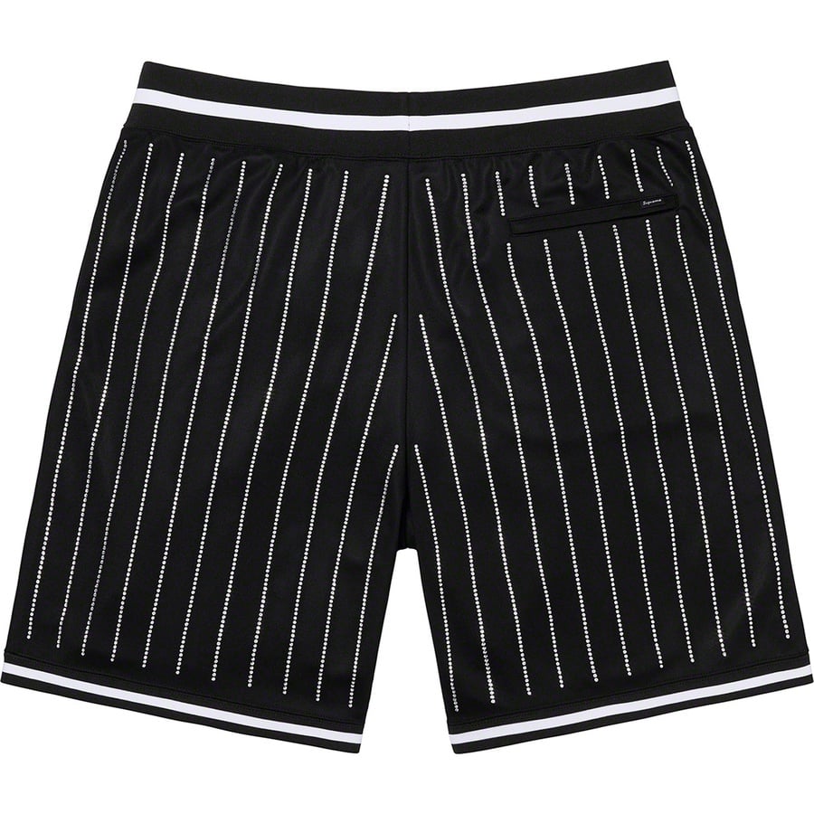 Details on Rhinestone Stripe Basketball Short Black from spring summer
                                                    2022 (Price is $118)