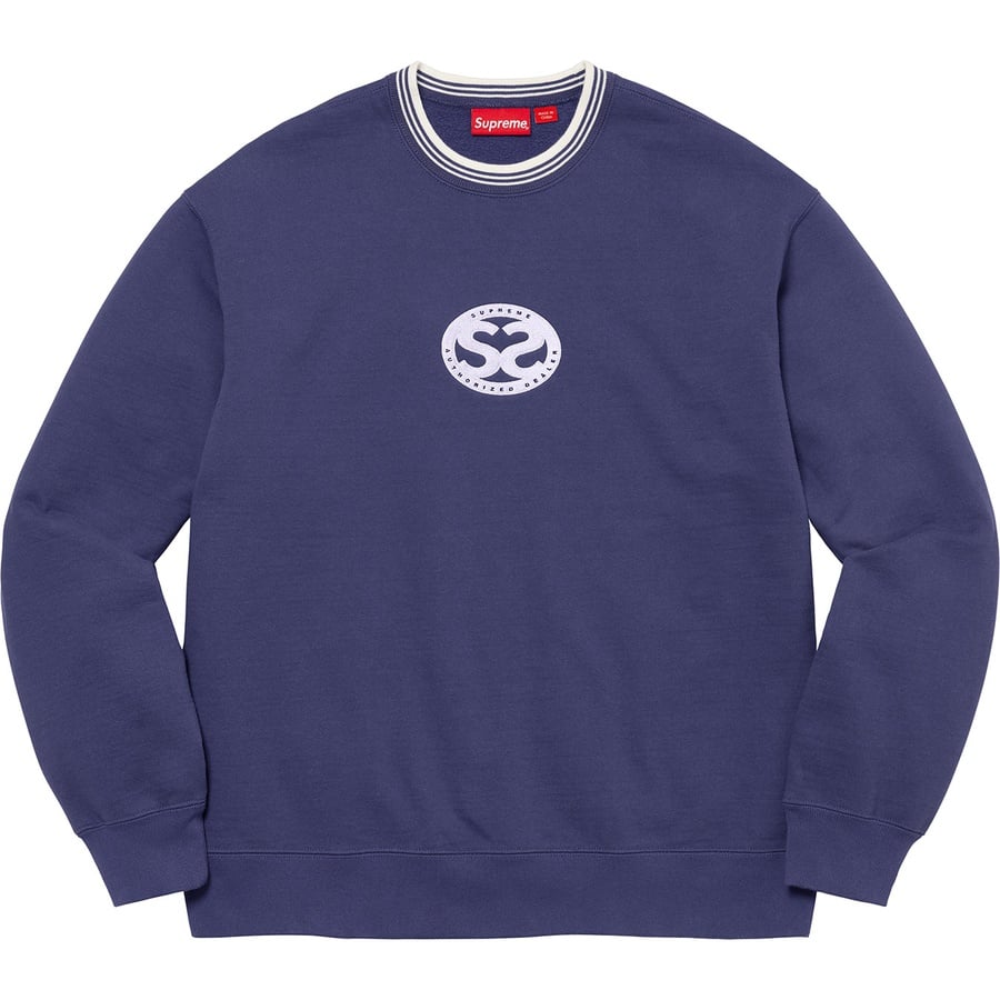 Supreme Double S Crewneck (SS22) - Washed Navy - $138