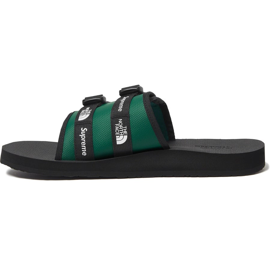 Details on Supreme The North Face Trekking Sandal Dark Green from spring summer
                                                    2022 (Price is $88)