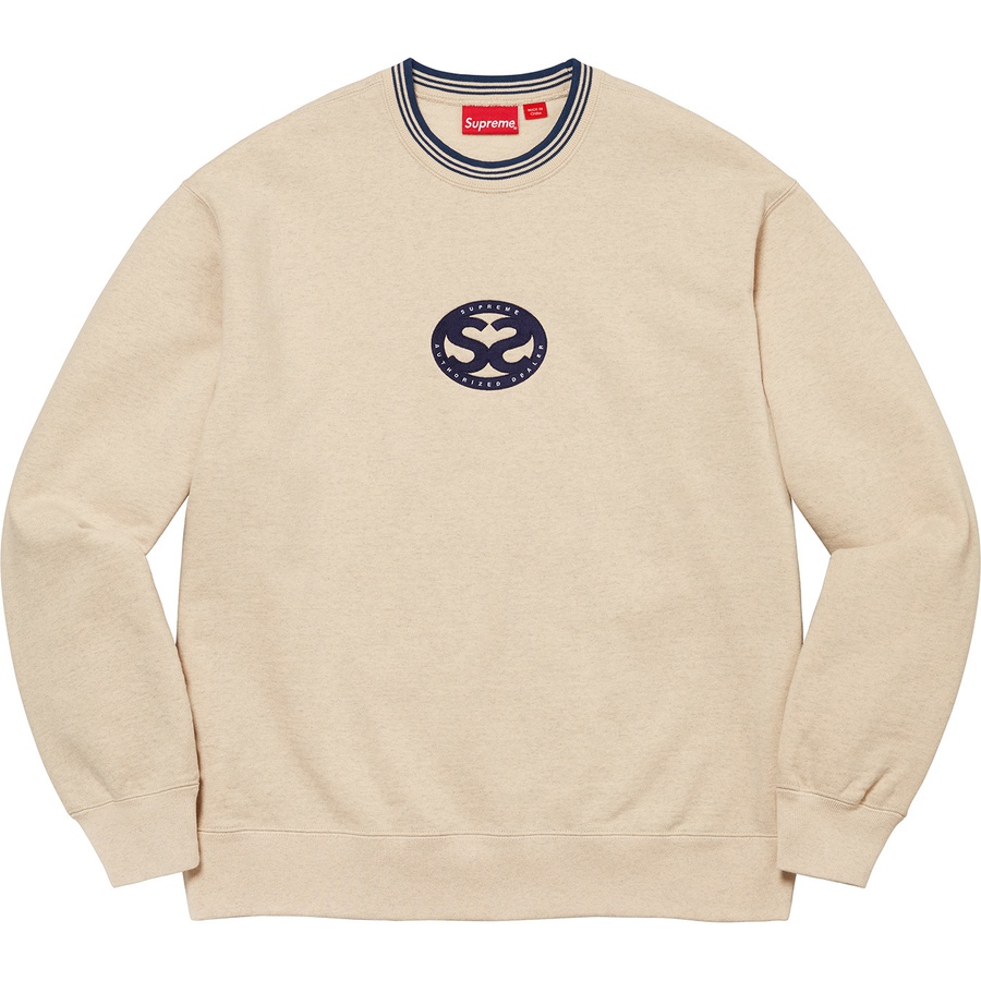 Details on Double S Crewneck Heather Oatmeal from spring summer 2022 (Price is $138)
