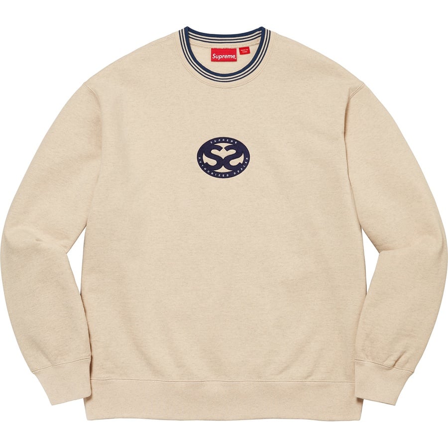 Details on Double S Crewneck Heather Oatmeal from spring summer
                                                    2022 (Price is $138)