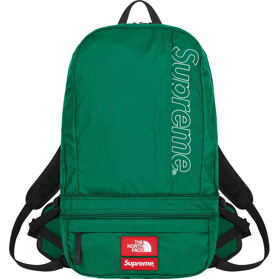 Details on Supreme The North Face Trekking Convertible Backpack + Waist Bag Dark Green from spring summer
                                                    2022 (Price is $168)