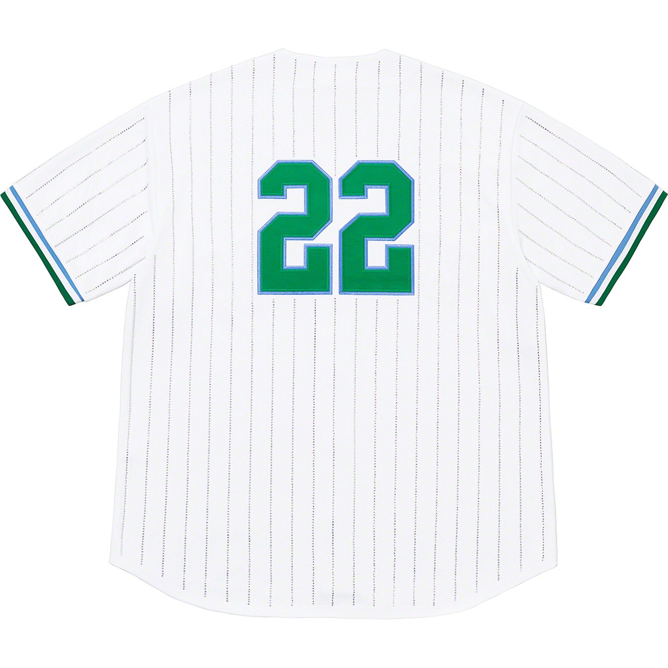 Rhinestone Stripe Baseball Jersey S