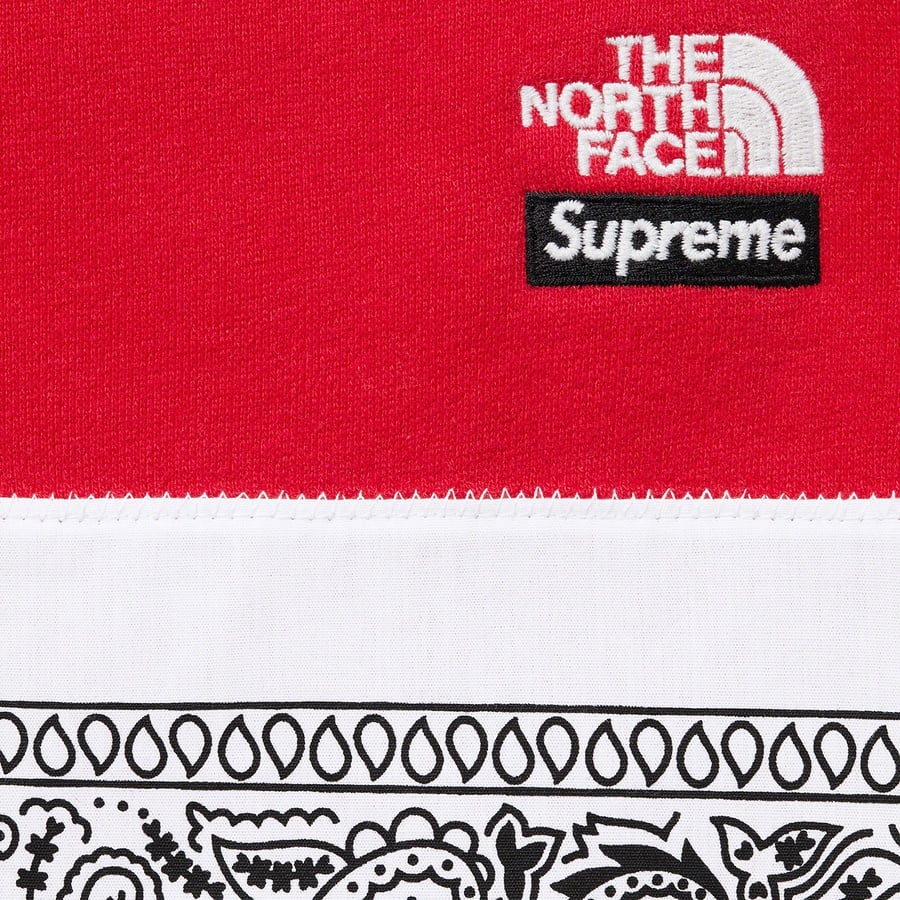 Details on Supreme The North Face Bandana Sweatpant Red from spring summer
                                                    2022 (Price is $148)