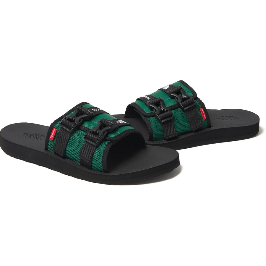 Details on Supreme The North Face Trekking Sandal Dark Green from spring summer
                                                    2022 (Price is $88)