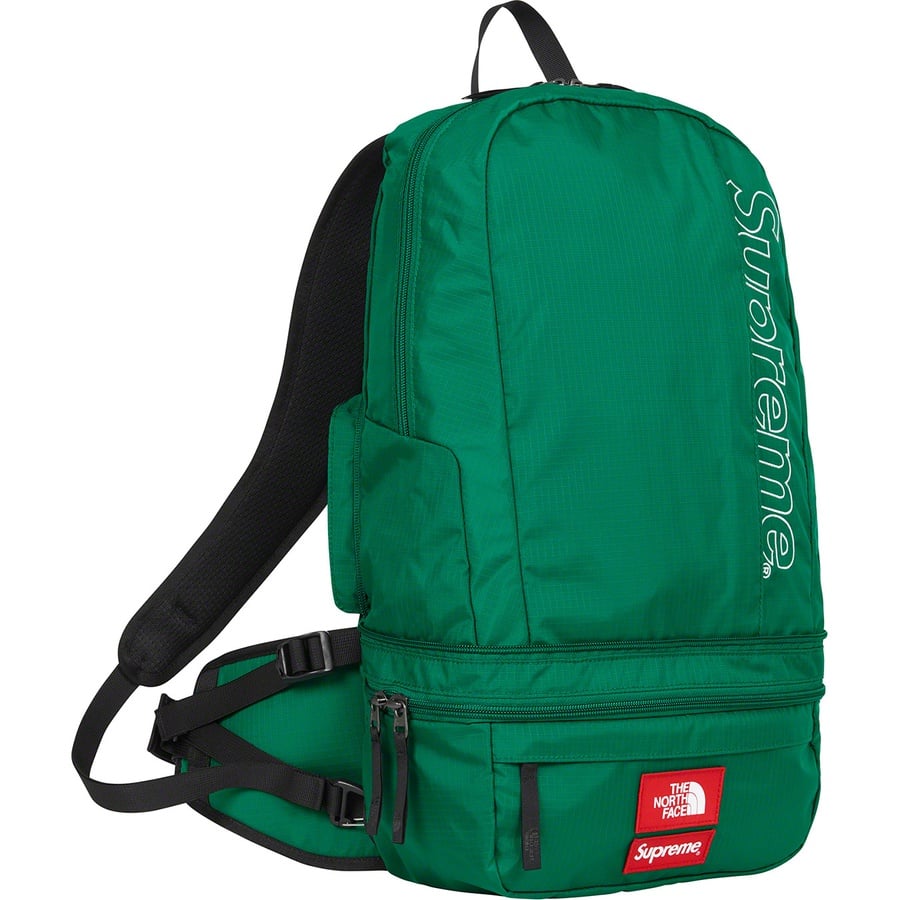 Details on Supreme The North Face Trekking Convertible Backpack + Waist Bag Dark Green from spring summer
                                                    2022 (Price is $168)