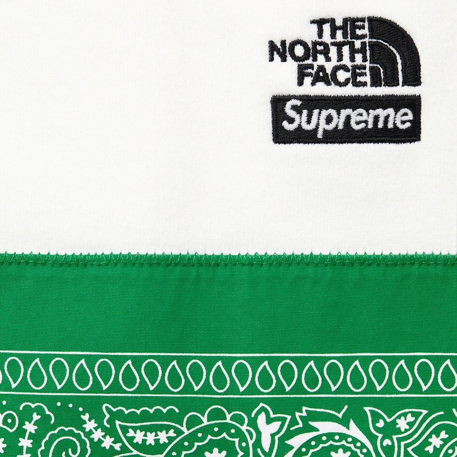 Details on Supreme The North Face Bandana Sweatpant White from spring summer 2022 (Price is $148)