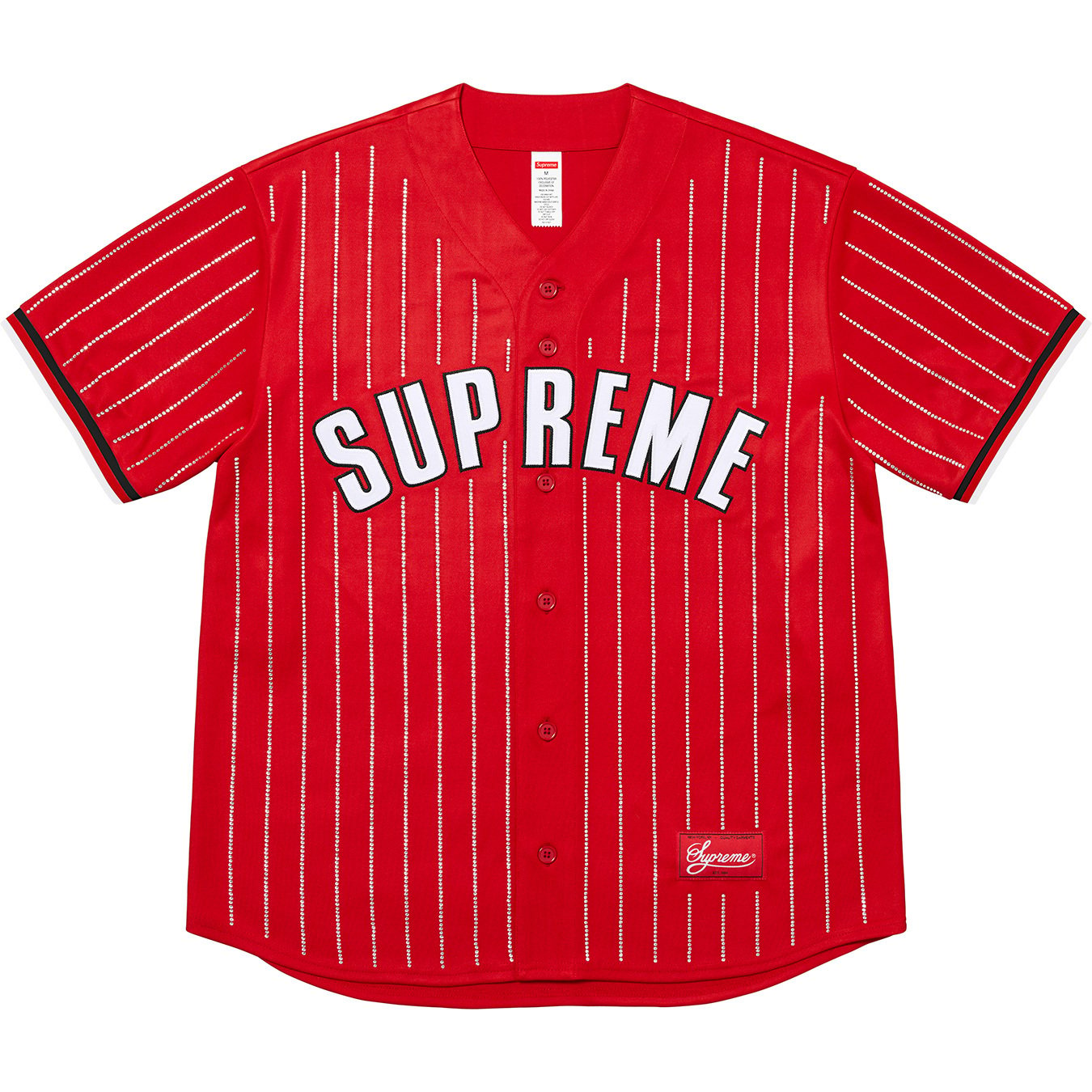 Rhinestone Stripe Baseball Jersey - spring summer 2022 - Supreme