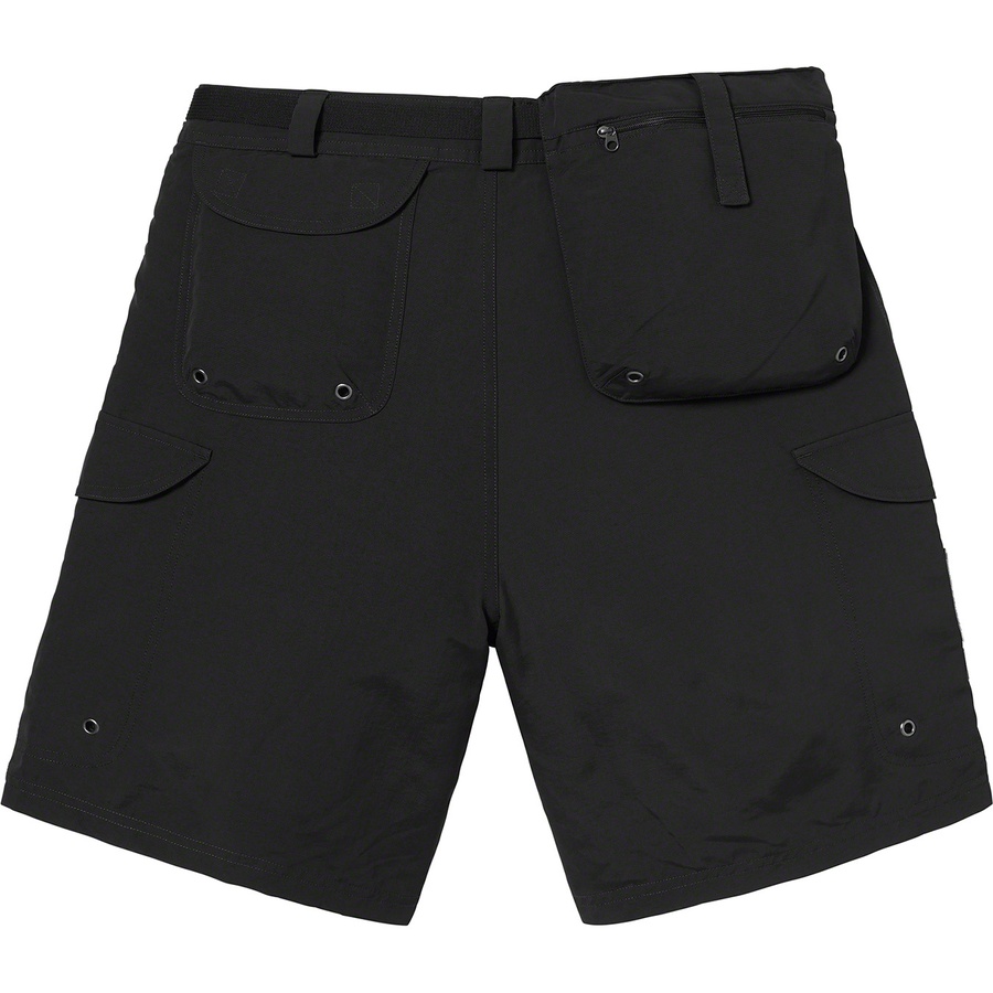 Details on Supreme The North Face Trekking Packable Belted Short Black from spring summer 2022 (Price is $118)
