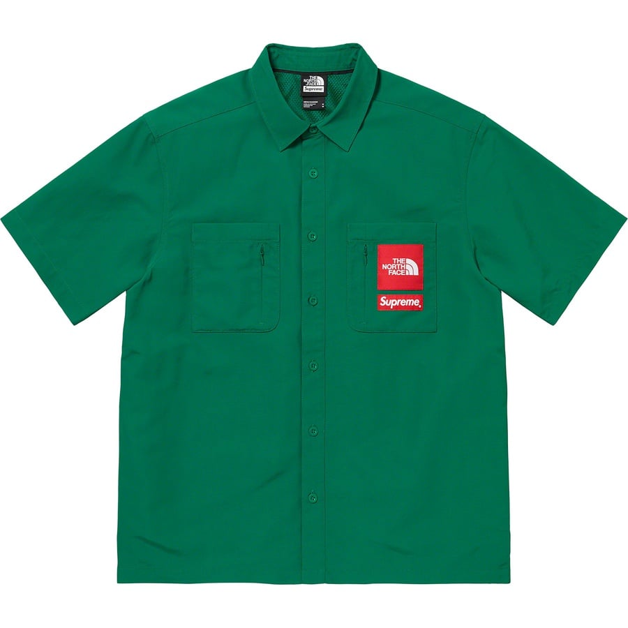 Details on Supreme The North Face Trekking S S Shirt Dark Green from spring summer
                                                    2022 (Price is $118)