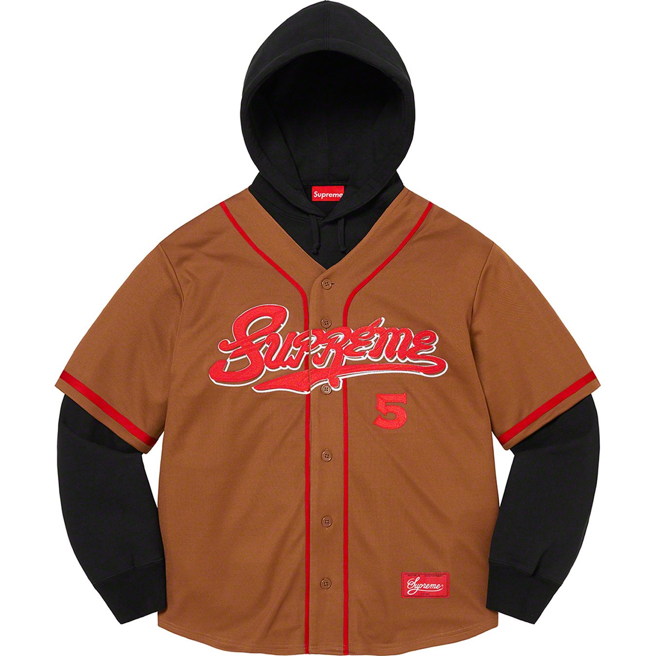 Baseball Jersey Hooded Sweatshirt - spring summer 2022 - Supreme