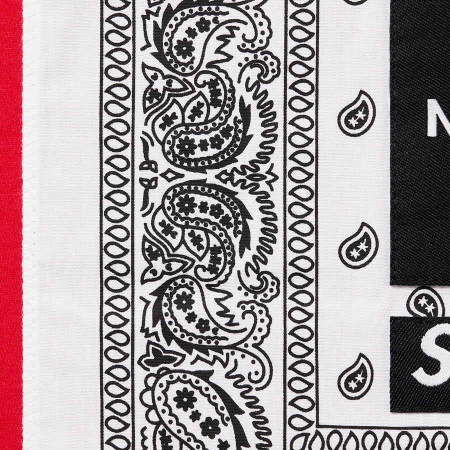 Details on Supreme The North Face Bandana Tee Red from spring summer
                                                    2022 (Price is $58)