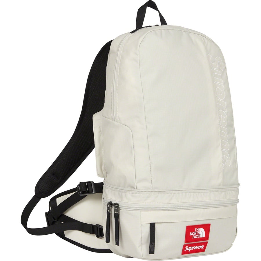 Details on Supreme The North Face Trekking Convertible Backpack + Waist Bag Stone from spring summer
                                                    2022 (Price is $168)