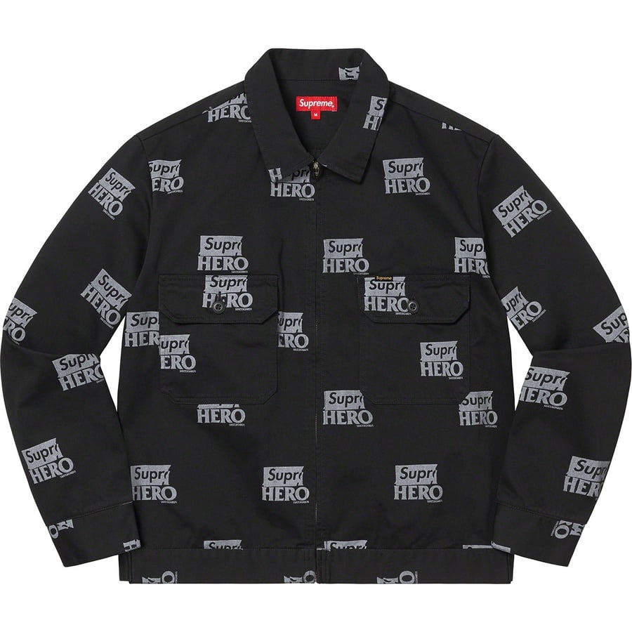 Details on Supreme ANTIHERO Work Jacket Black from spring summer
                                                    2022 (Price is $188)