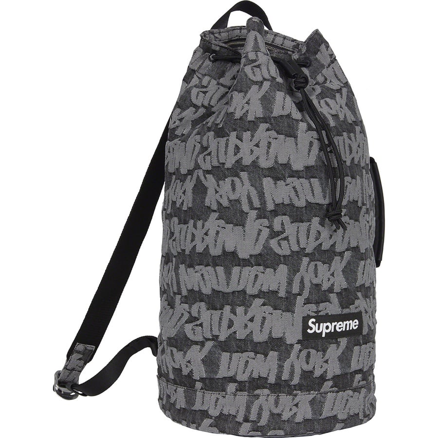 Details on Fat Tip Jacquard Denim Backpack Black from spring summer
                                                    2022 (Price is $148)