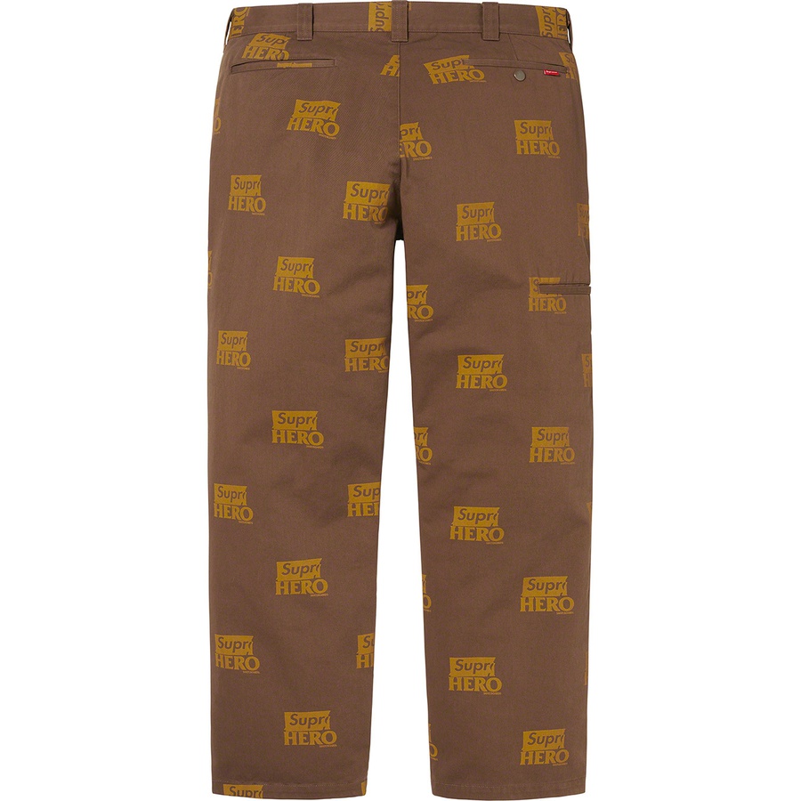 Details on Supreme ANTIHERO Work Pant Brown from spring summer
                                                    2022 (Price is $138)