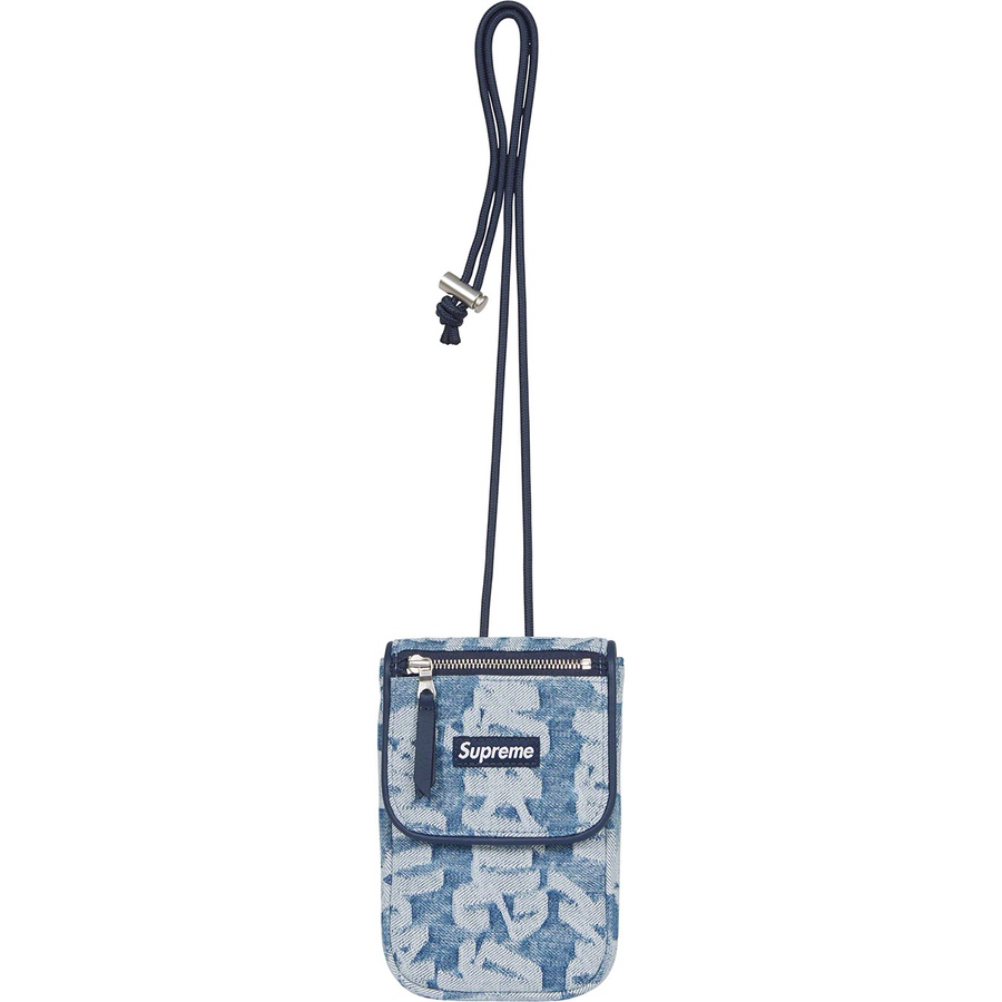 Details on Fat Tip Jacquard Denim Neck Pouch Blue from spring summer
                                                    2022 (Price is $68)