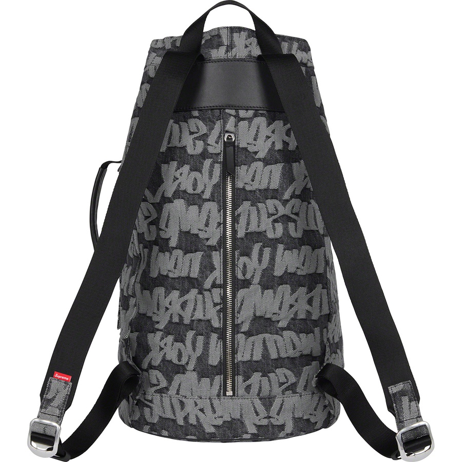 Details on Fat Tip Jacquard Denim Backpack Black from spring summer
                                                    2022 (Price is $148)