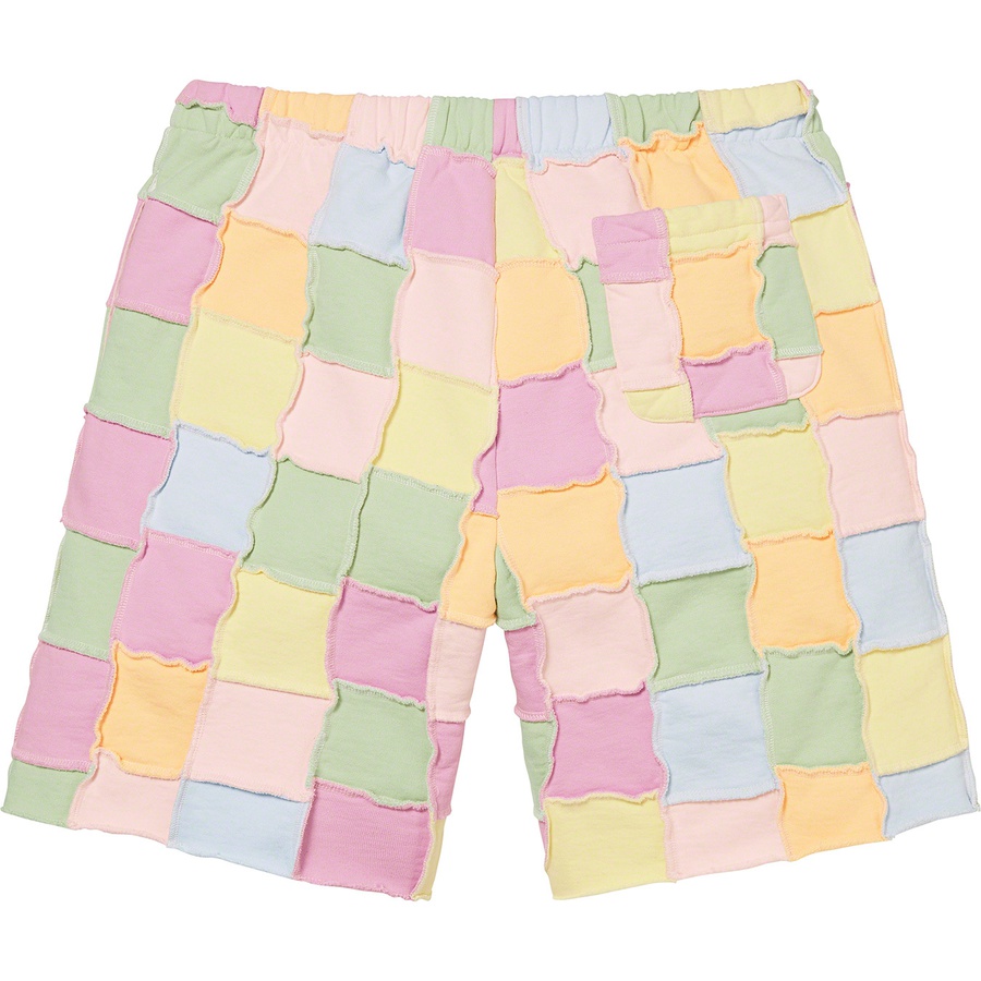 Details on Reverse Patchwork Sweatshort Multicolor from spring summer
                                                    2022 (Price is $128)