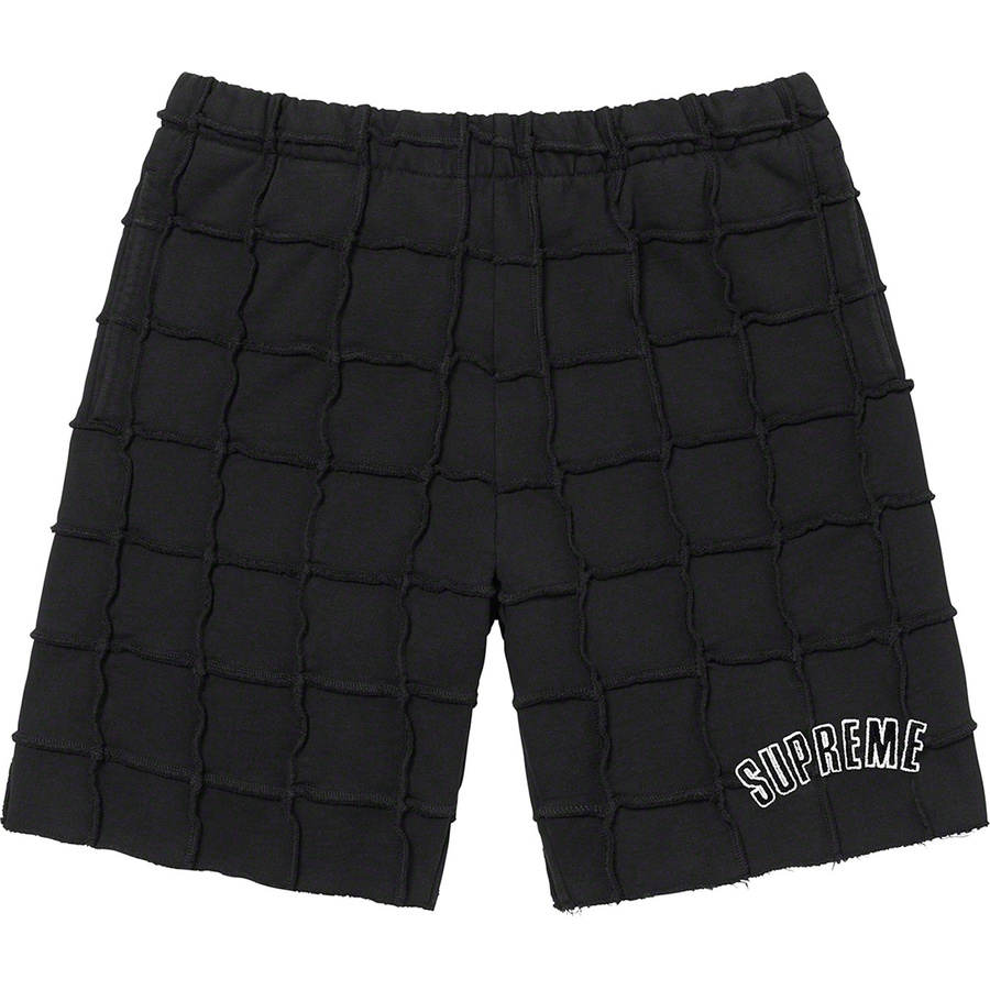 Details on Reverse Patchwork Sweatshort Black from spring summer
                                                    2022 (Price is $128)