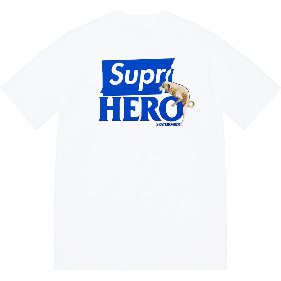 Details on Supreme ANTIHERO Dog Tee White from spring summer
                                                    2022 (Price is $44)