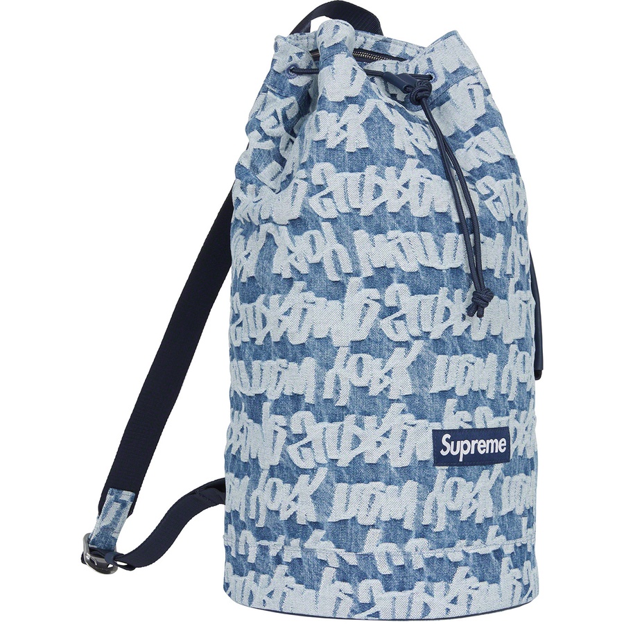 Details on Fat Tip Jacquard Denim Backpack Blue from spring summer
                                                    2022 (Price is $148)