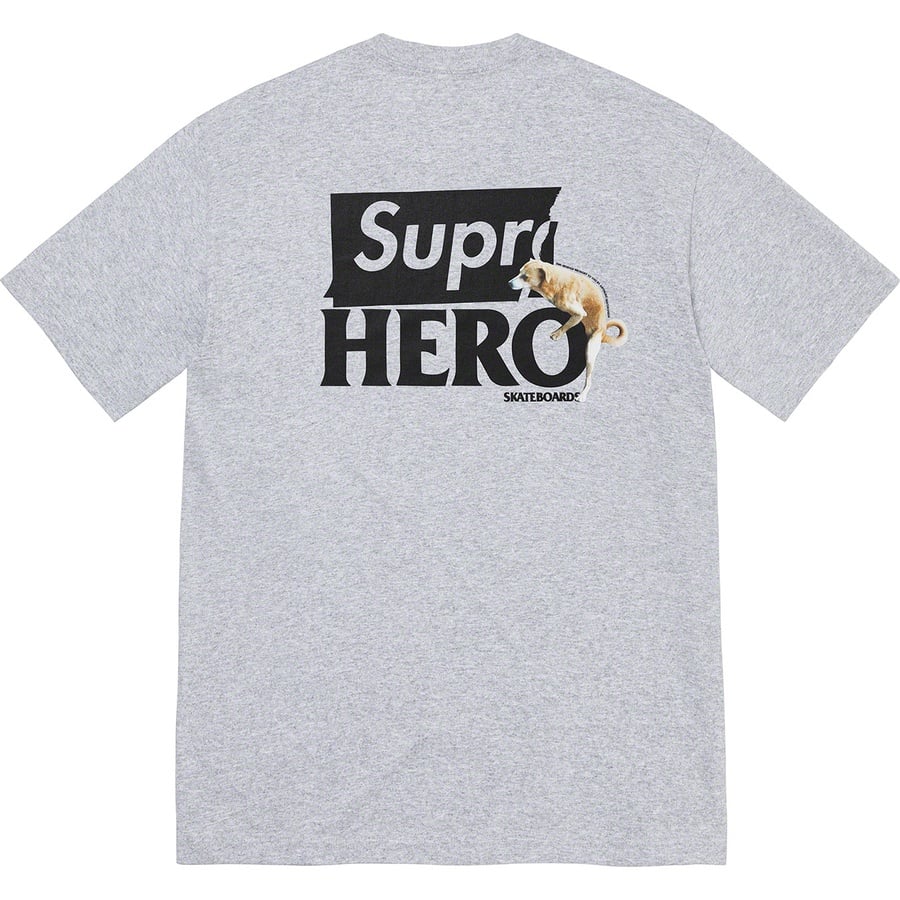 Details on Supreme ANTIHERO Dog Tee Heather Grey from spring summer
                                                    2022 (Price is $44)