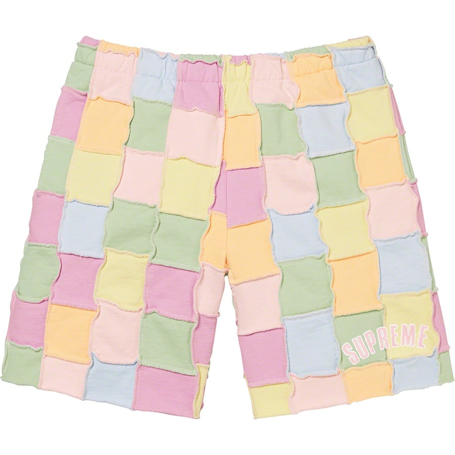 Supreme Reverse Patchwork Sweatshort (SS22) - Multicolor - $128