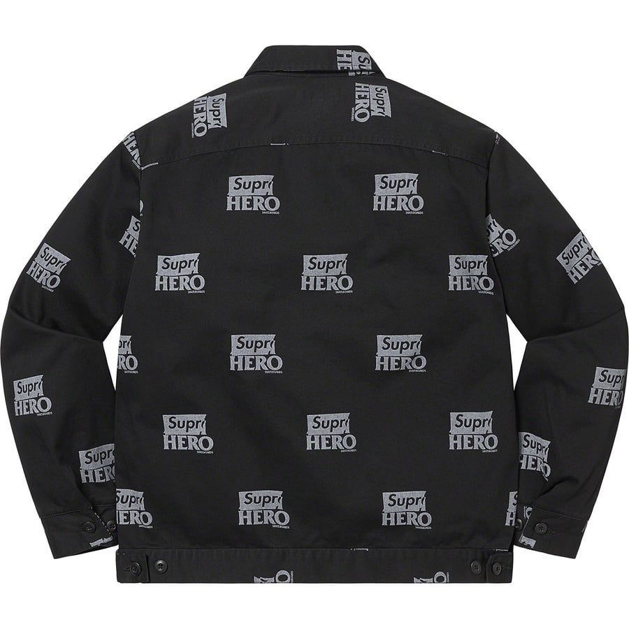 Details on Supreme ANTIHERO Work Jacket Black from spring summer
                                                    2022 (Price is $188)