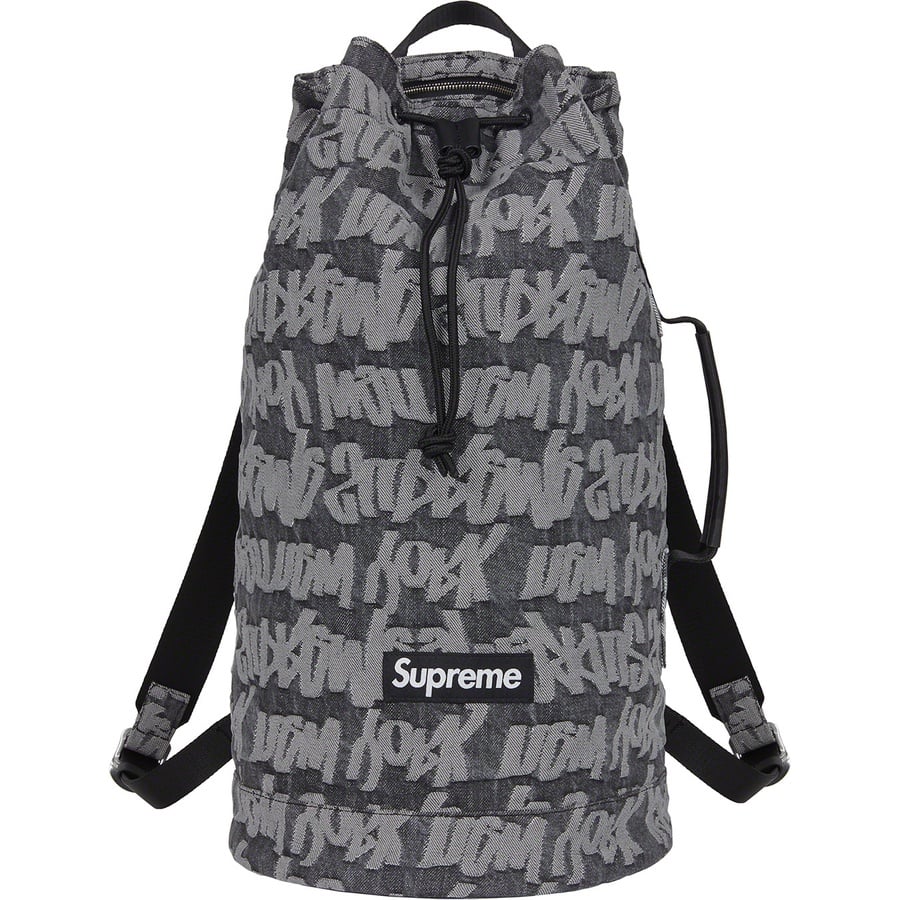 Details on Fat Tip Jacquard Denim Backpack Black from spring summer
                                                    2022 (Price is $148)