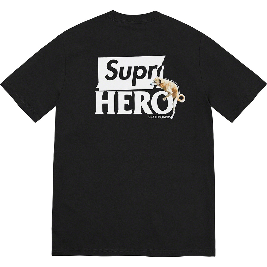 Details on Supreme ANTIHERO Dog Tee Black from spring summer
                                                    2022 (Price is $44)