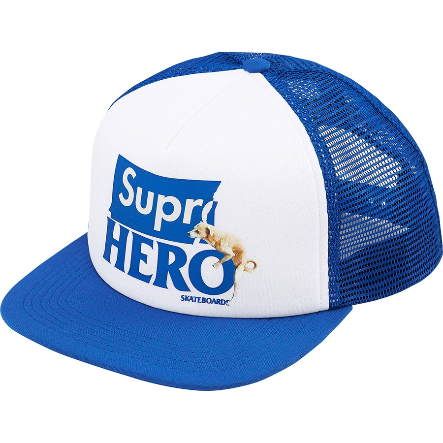 Details on Supreme ANTIHERO Mesh Back 5-Panel Royal from spring summer
                                                    2022 (Price is $46)