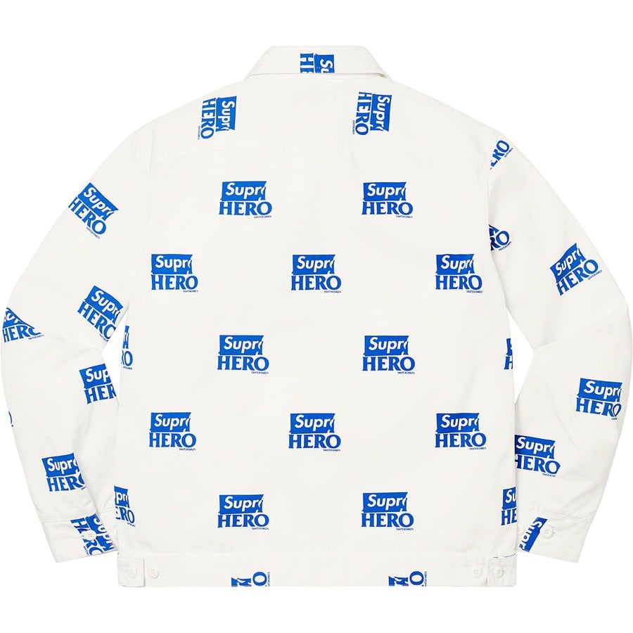 Details on Supreme ANTIHERO Work Jacket White from spring summer
                                                    2022 (Price is $188)