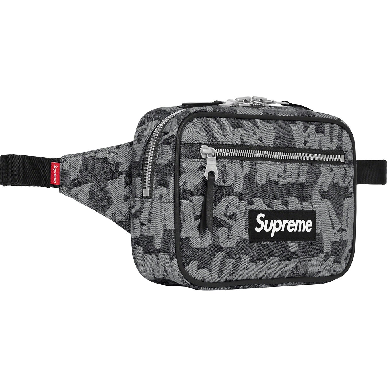 Supreme Fat Tip Jacquard Denim Waist Bag Black – The Magnolia Park